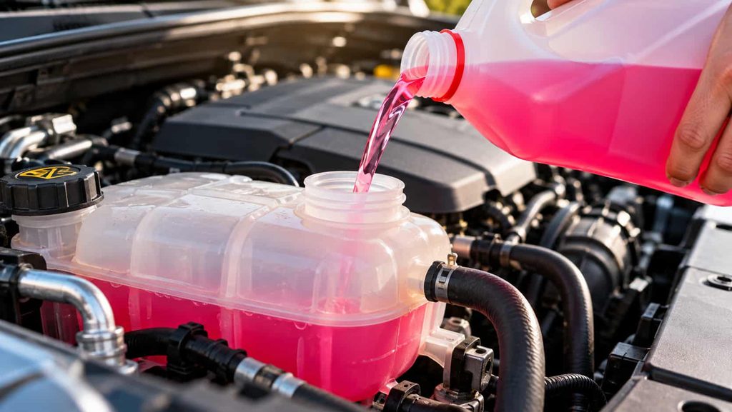 Le liquide de refroidissement d'une voiture.