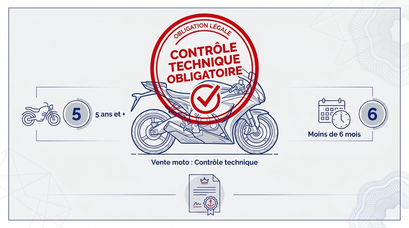 Examen technique d'une moto dans un centre de contrôle agréé