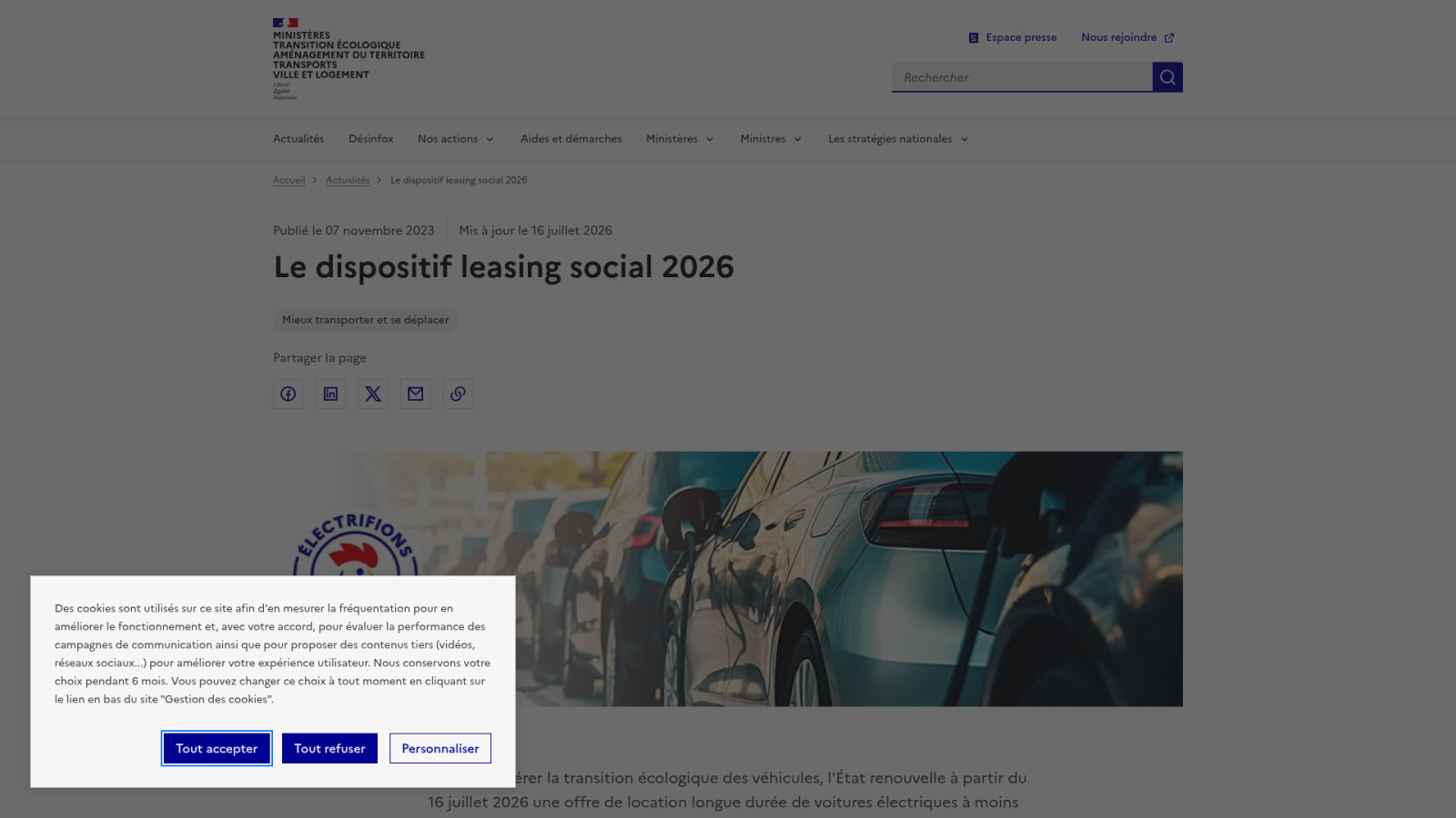4 critères pour bénéficier du leasing social à moins de 100 euros
