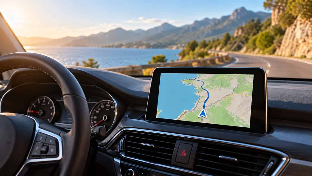 Un GPS sur une voiture.