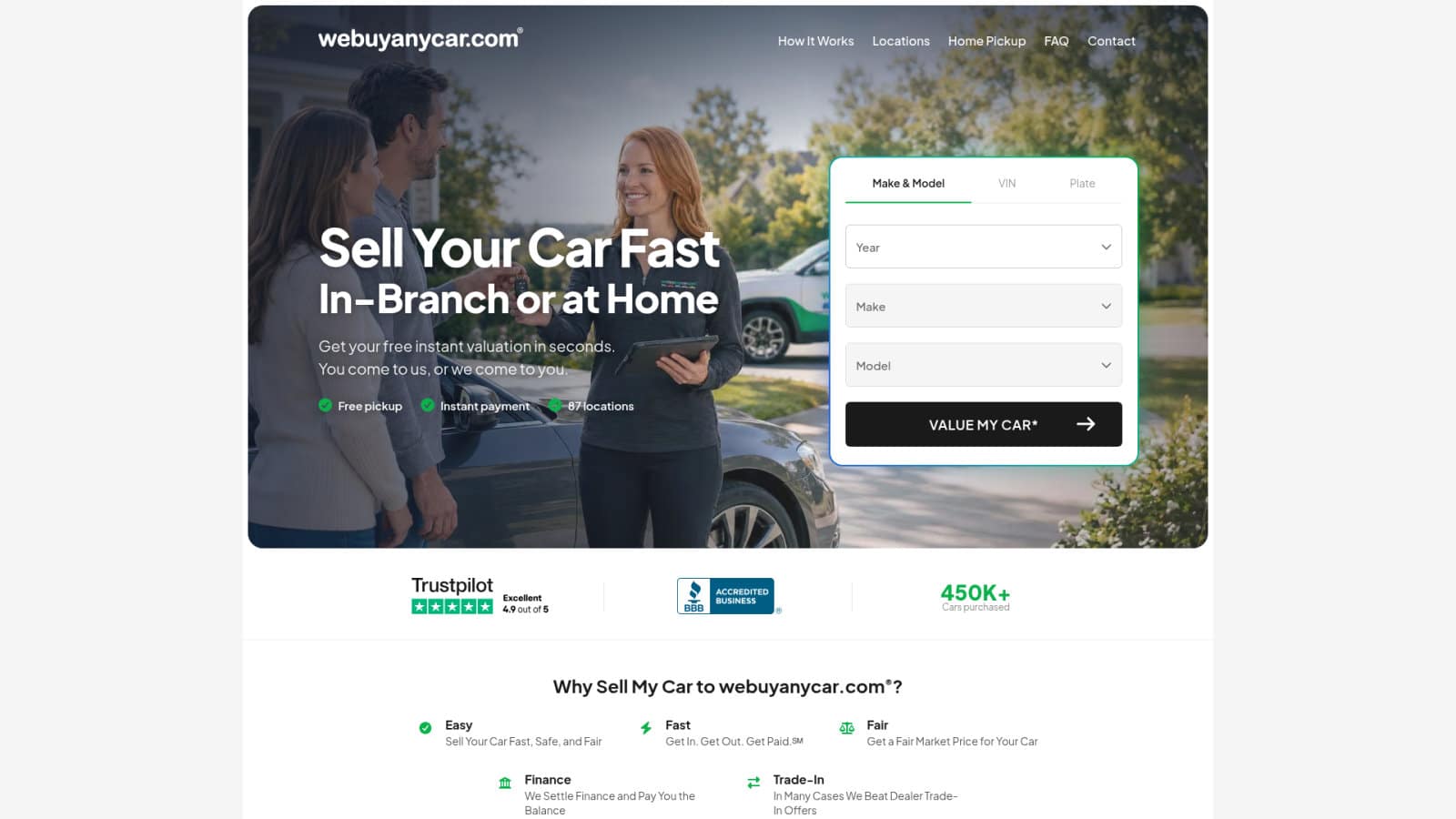 Vendre une voiture détruite à WeBuyAnyCar